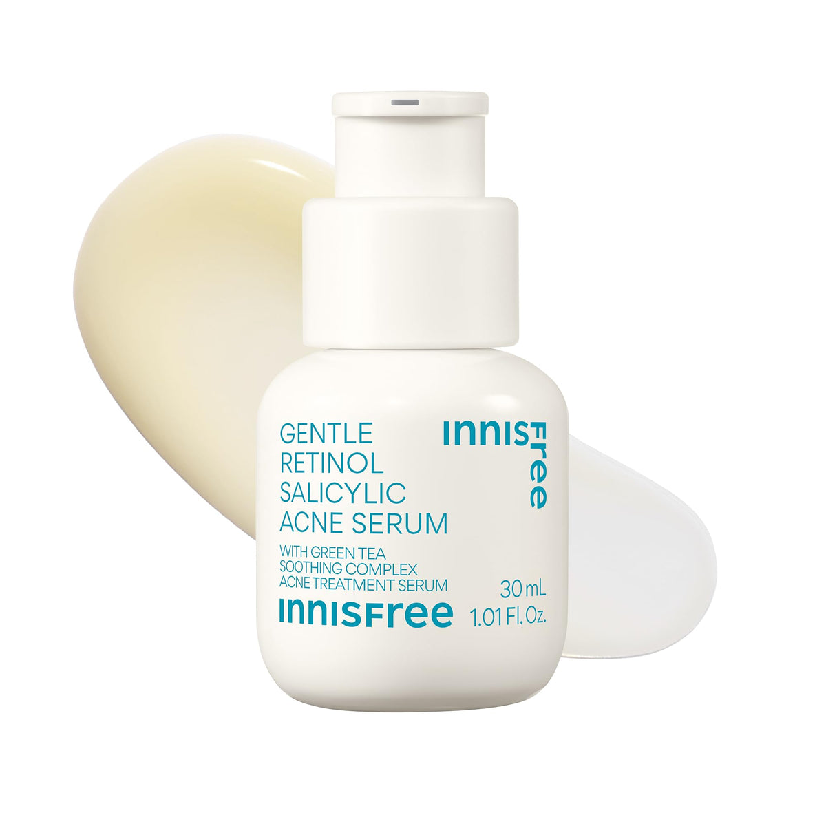 innisfree front bottle view showing clean design and gentle acne treatment