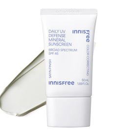 innisfree front packaging tube showing product branding and SPF benefit