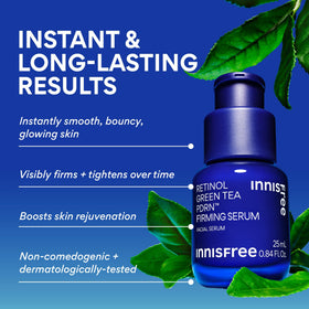 innisfree serum texture on fingertip showing lightweight, hydrating feel for smooth application