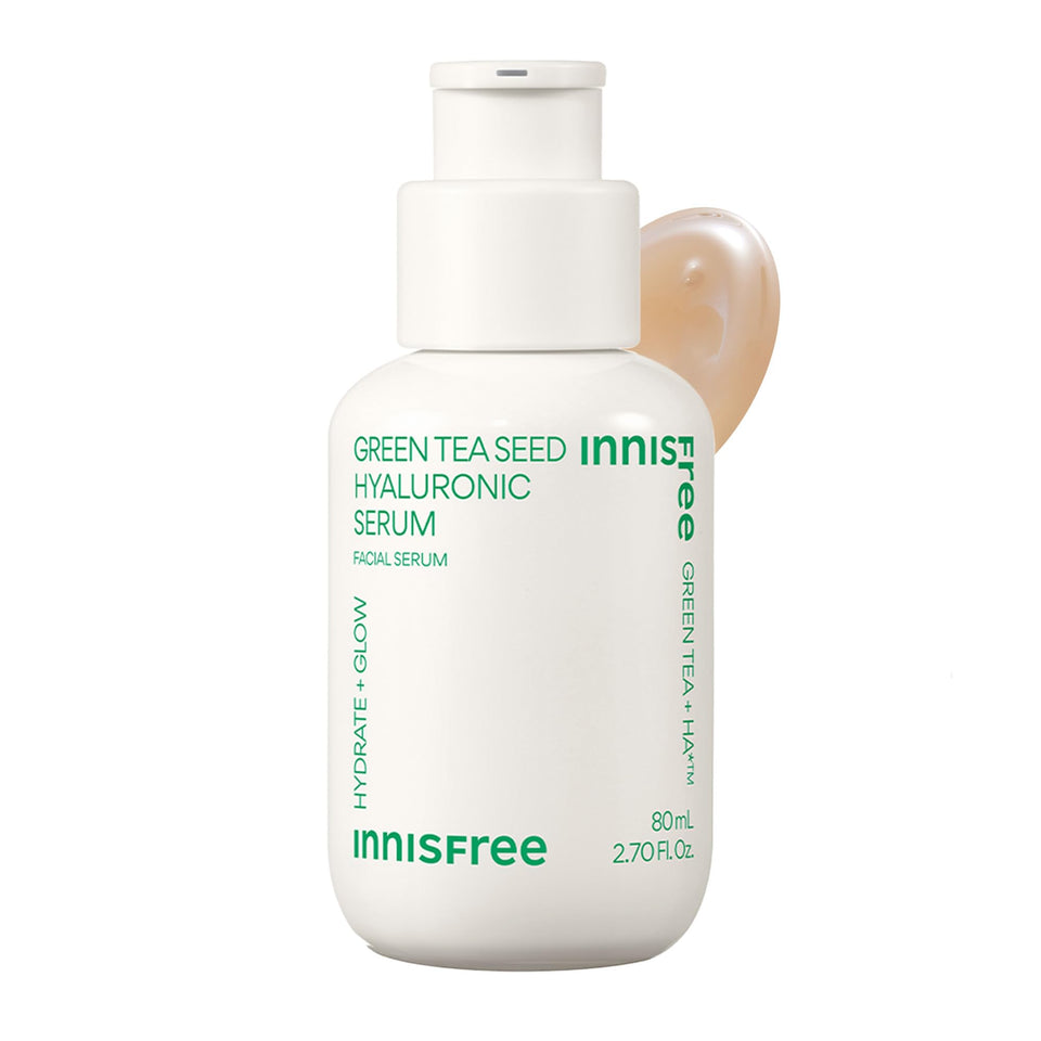 innisfree front bottle view showing sleek serum packaging and clear branding for easy identification
