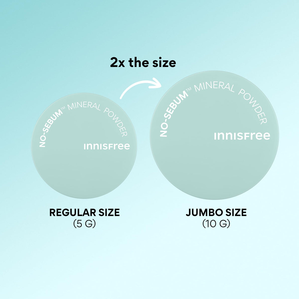 innisfree powder and puff inside bag for convenient on-the-go shine control
