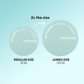 innisfree powder and puff inside bag for convenient on-the-go shine control