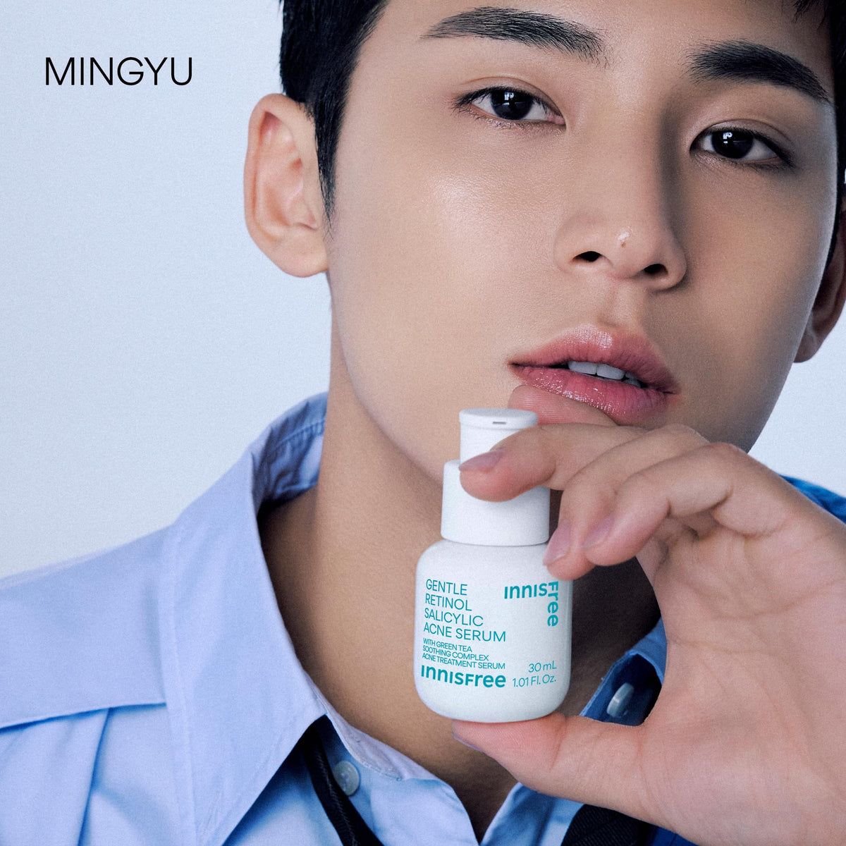 innisfree serum staged in bathroom routine to show daily-use convenience