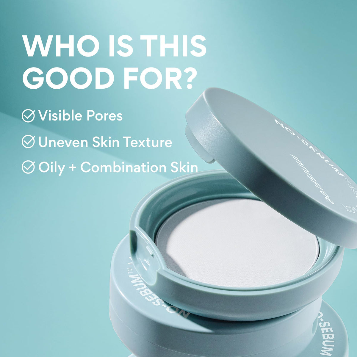 innisfree applying powder to T-zone showing oil control and natural finish