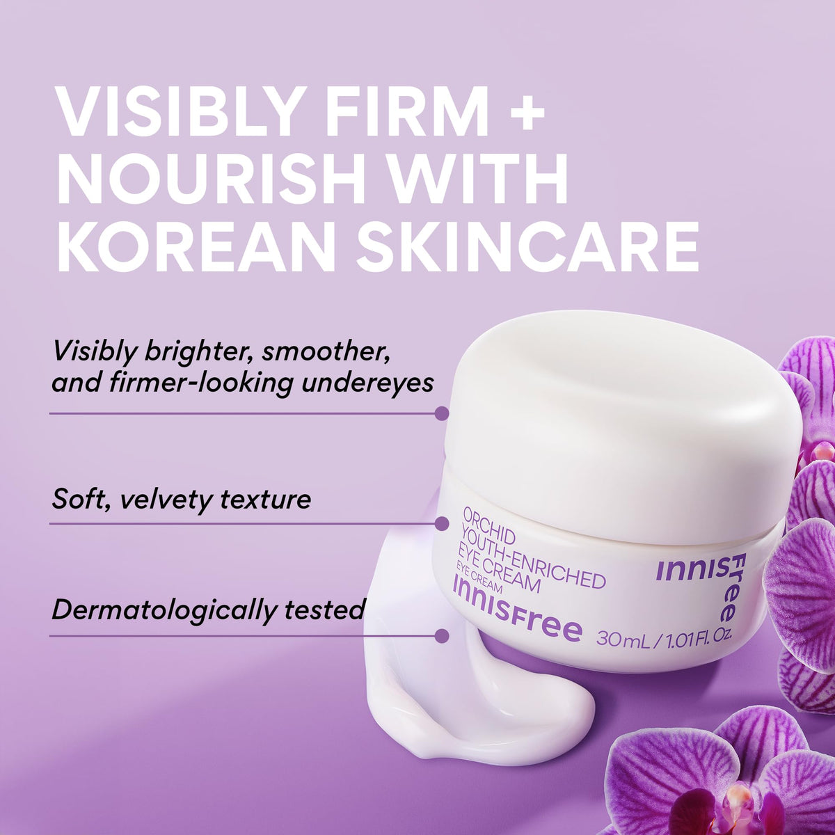 innisfree open jar cream texture showing velvety, hydrating finish