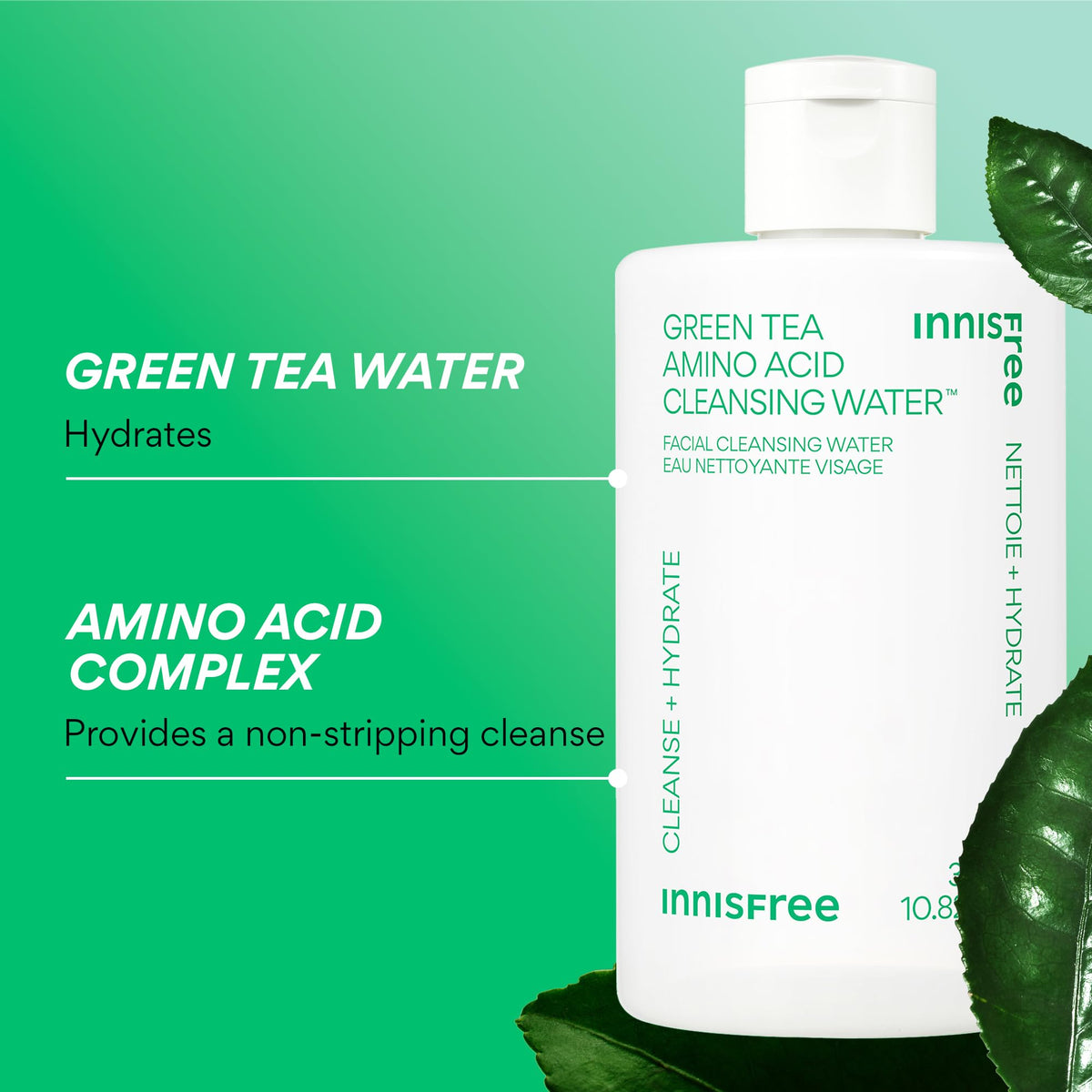 innisfree pump dispensing onto cotton pad demonstrating easy one-swipe removal