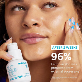 innisfree serum texture close-up showing lightweight, non-sticky gel that absorbs quickly