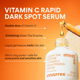 serum drop on fingertip showing innisfree texture and fast absorption for smoother skin