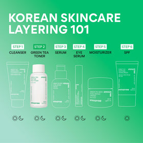 innisfree bottle in hand for scale indicating travel-friendly size and daily use