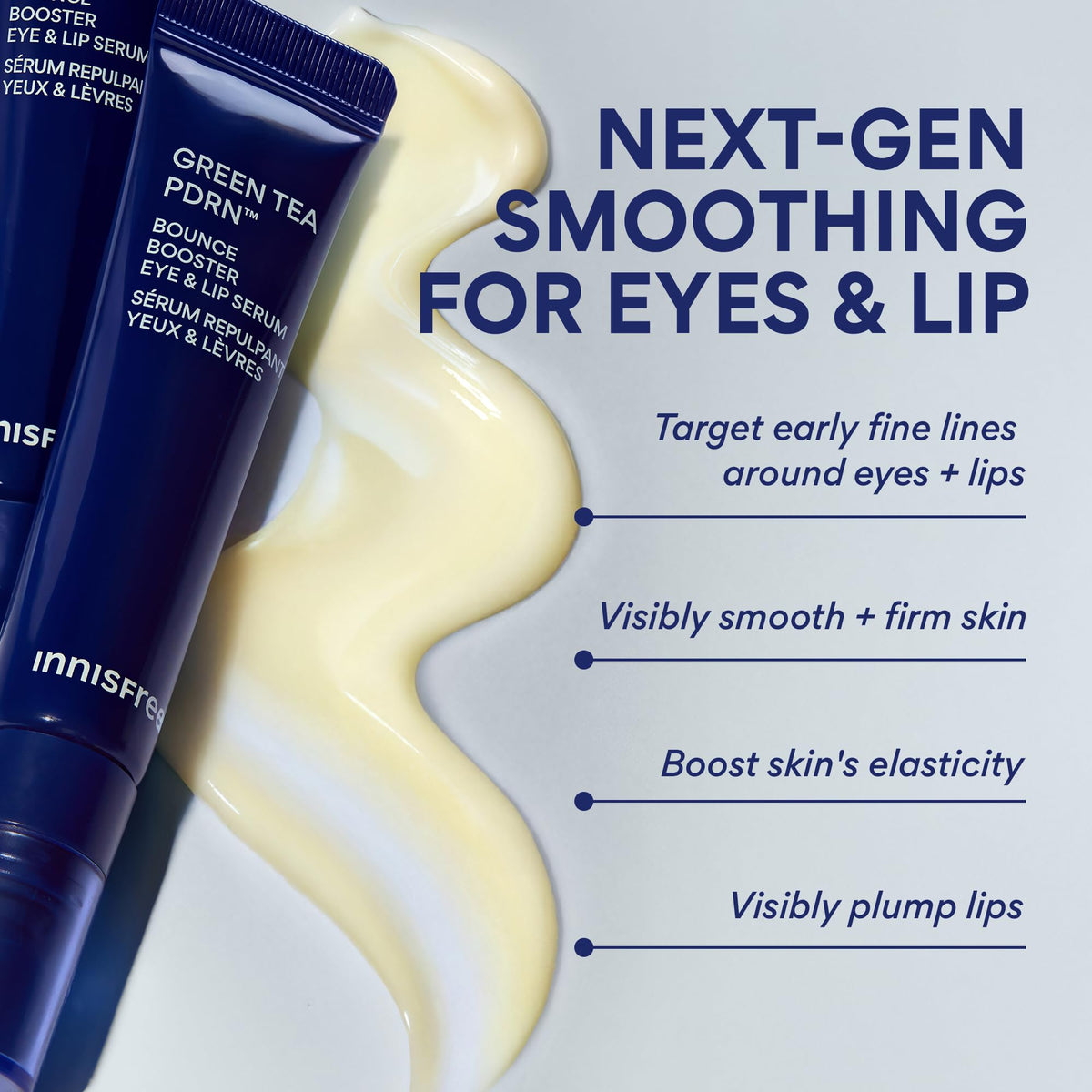 innisfree texture close-up of serum droplets, demonstrating lightweight smoothness