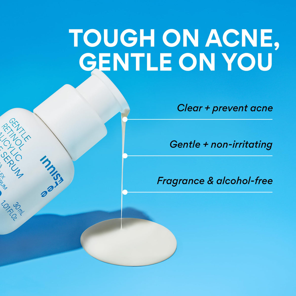 innisfree close-up texture of serum showing lightweight spreadability benefit