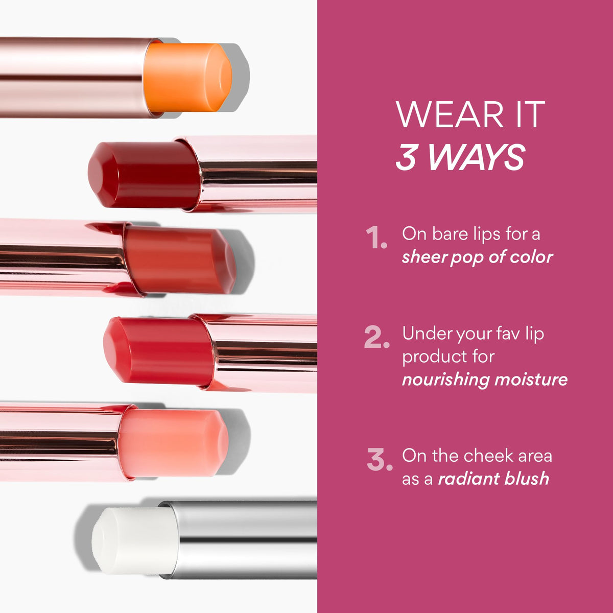 innisfree three shades displayed showing buildable color options