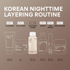 innisfree placed on bathroom shelf in routine setting conveying everyday skincare use