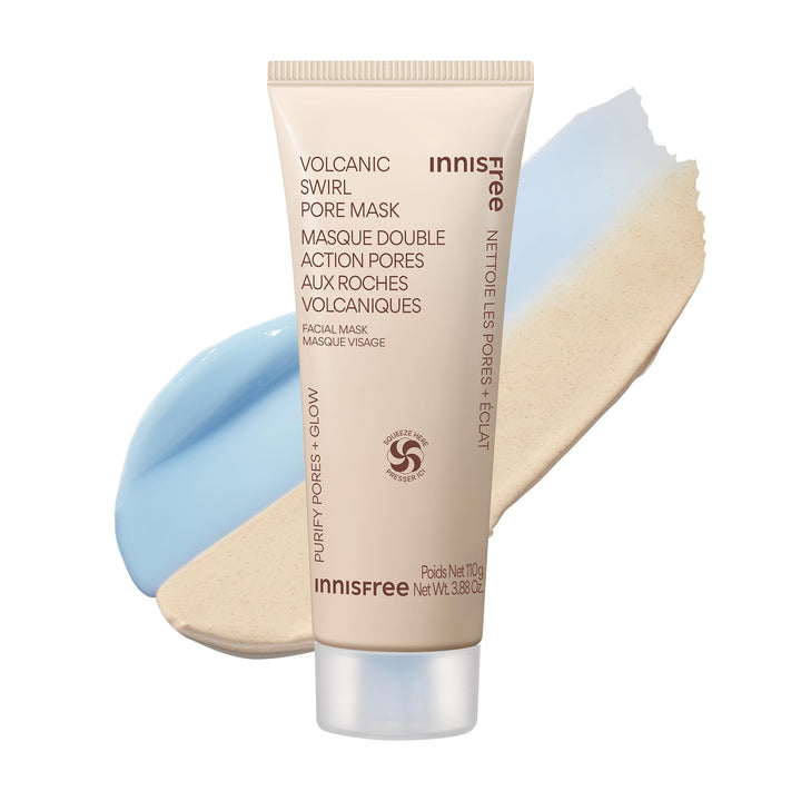innisfree front packaging showing dual-chamber tube and benefits