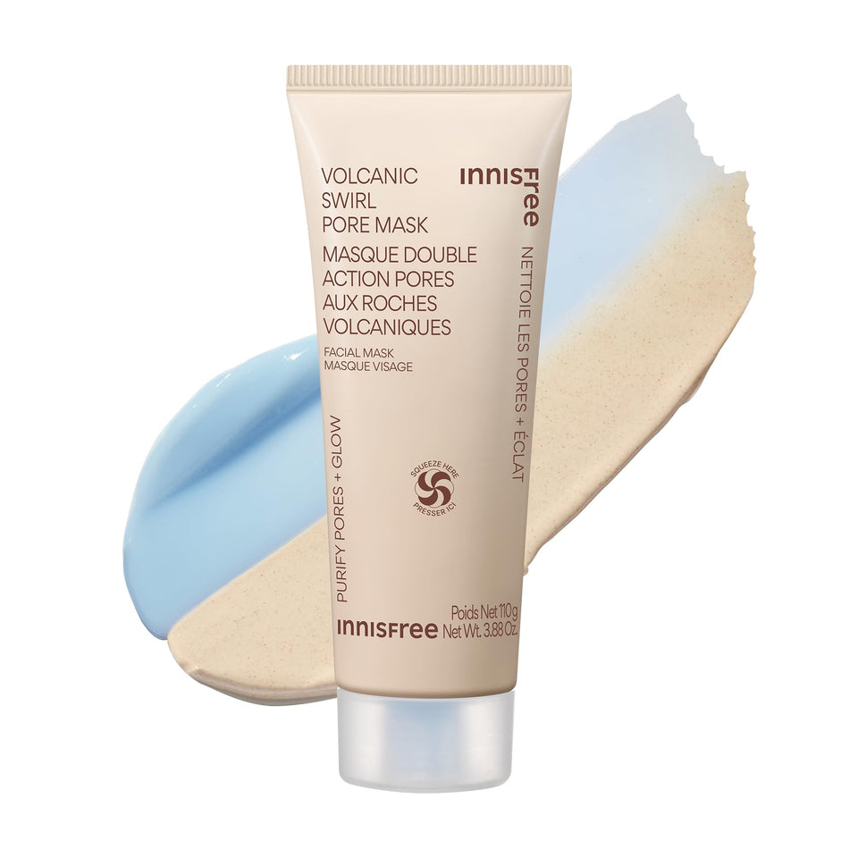 innisfree front packaging showing dual-chamber tube and benefits