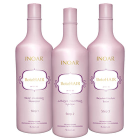 INOAR front packaging showing full three-step kit and professional size