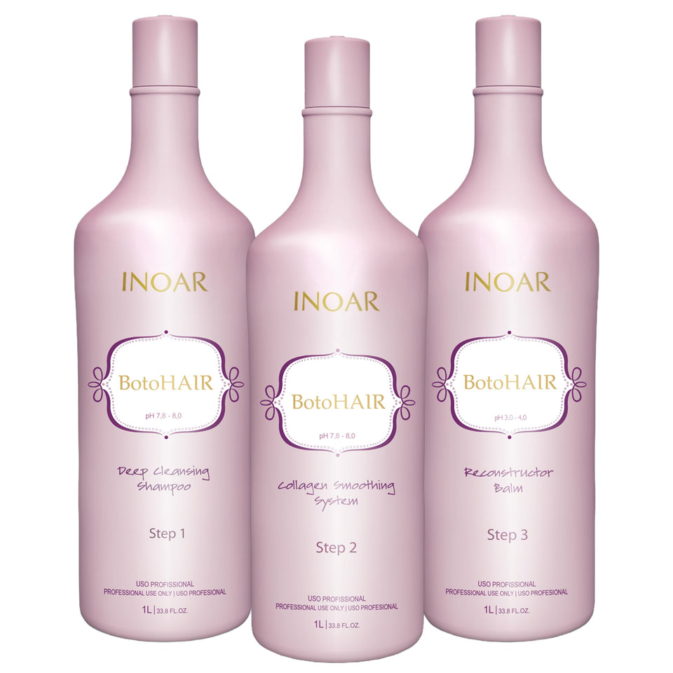 INOAR front packaging showing full three-step kit and professional size