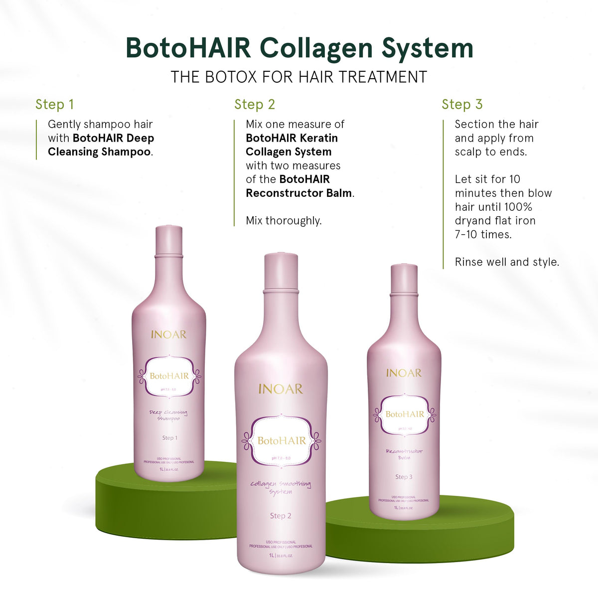INOAR reconstructor balm texture on hand showing rich conditioning benefit