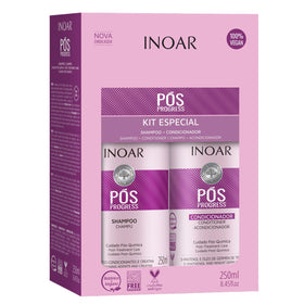 INOAR front packaging showing both 8.45 fl.oz. bottles and kit benefit