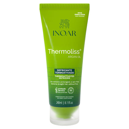 INOAR Thermoliss front packaging showing bottle and label for easy identification and benefits