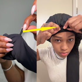 INSBEAUTY bonnet protecting long braids to reduce frizz overnight