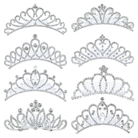 inSowni front view of eight silver crown combs showing set value and shine