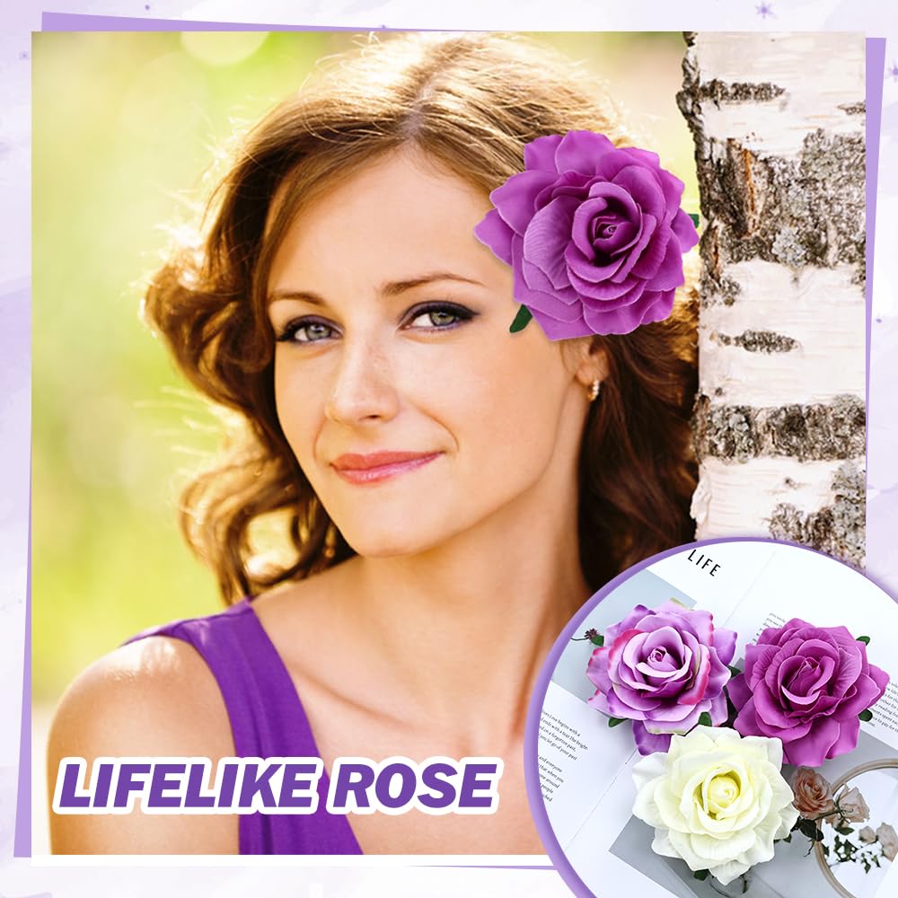inSowni model wearing rose clip in side-swept hair for instant photo-ready style