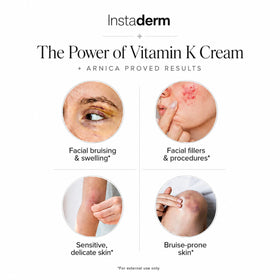 Instaderm and arnica close-up highlighting botanical soothing benefit