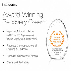 Instaderm applied under-eye demonstrating reduced puffiness appearance