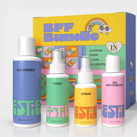 InstaNatural Besties front packaging showing four-step kit and Fresh Citrus scent benefit