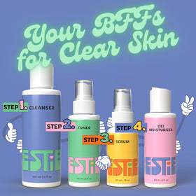 InstaNatural toner in use wiping face, refreshing and residue-removing benefit