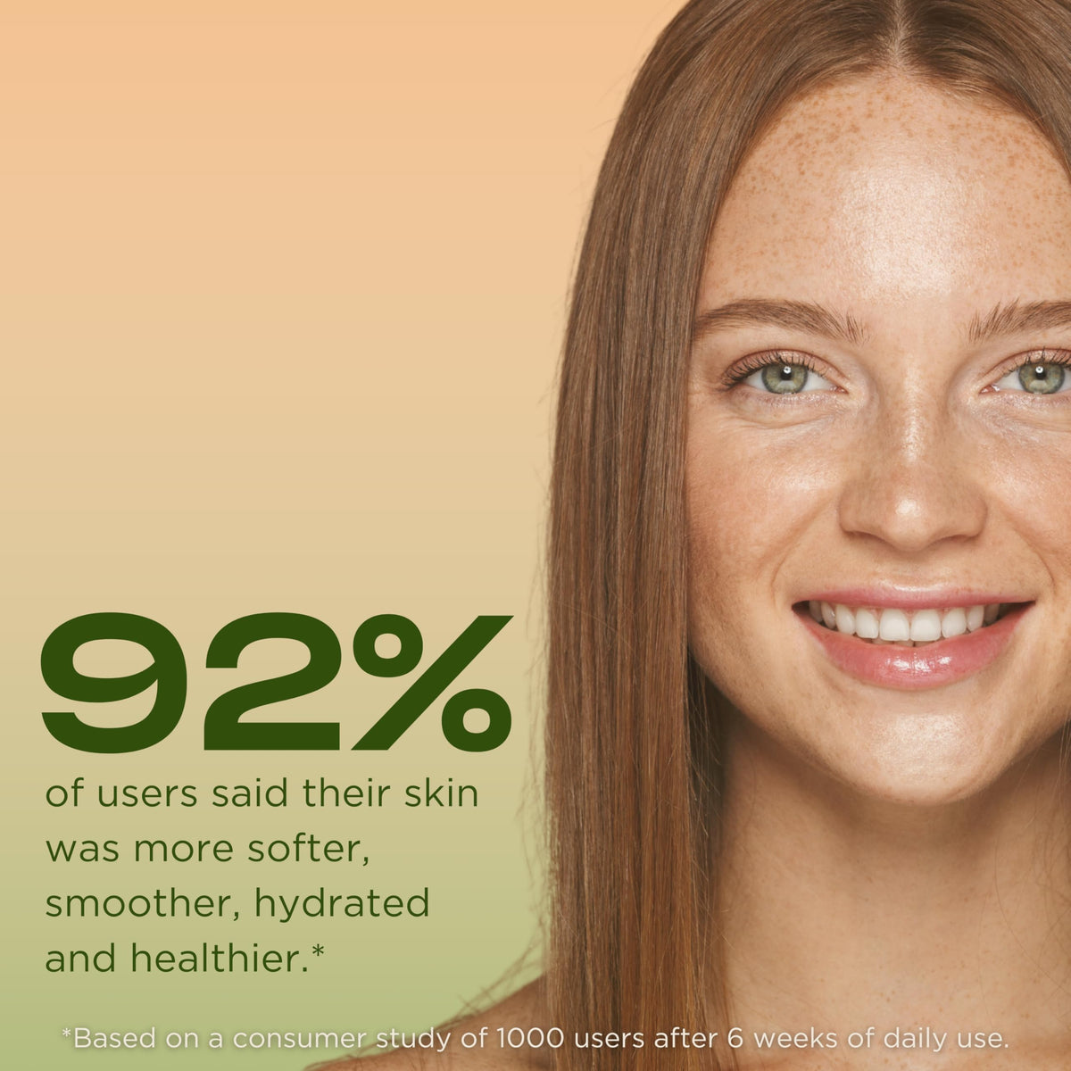 InstaNatural before and after skin comparison illustrating improved texture and the serum’s smoothing effect