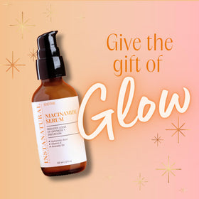 InstaNatural dropper dispensing serum texture, highlighting lightweight hydration and quick absorption benefit