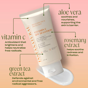 InstaNatural sunscreen being applied to hand demonstrating easy spread and non-greasy finish