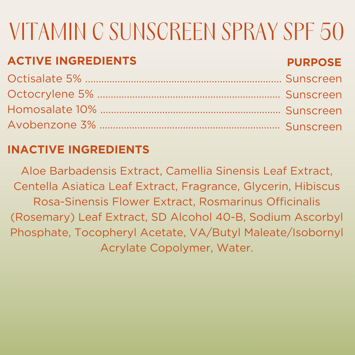 Vitamin C and aloe ingredient display for InstaNatural brightening and hydration