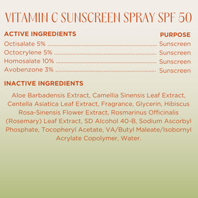 Vitamin C and aloe ingredient display for InstaNatural brightening and hydration