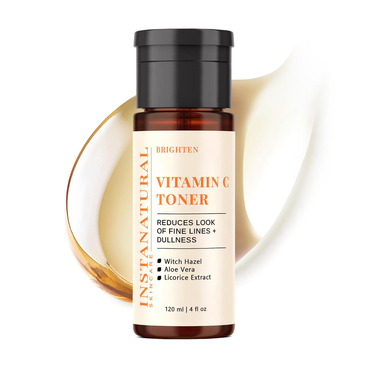 InstaNatural bottle front packaging showing product benefits and clean design