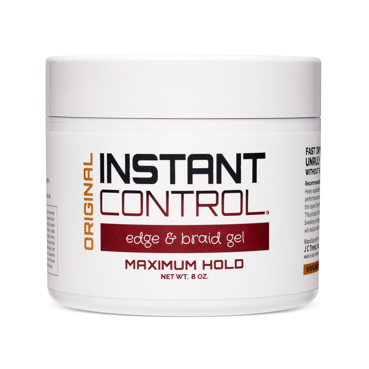 Instant Control jar front view showing label and 8 ounce size for clear product ID and trust