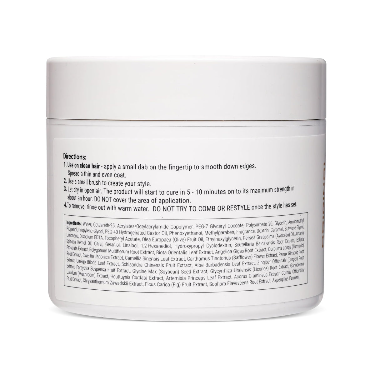 Instant Control gel applied with a brush smoothing edges for neat hairline definition