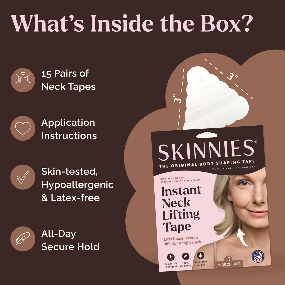 Instant Lifts Skinnies size comparison in hand showing compact travel convenience