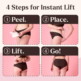 Instant Lifts hidden under jeans illustrating discreet wear and confidence