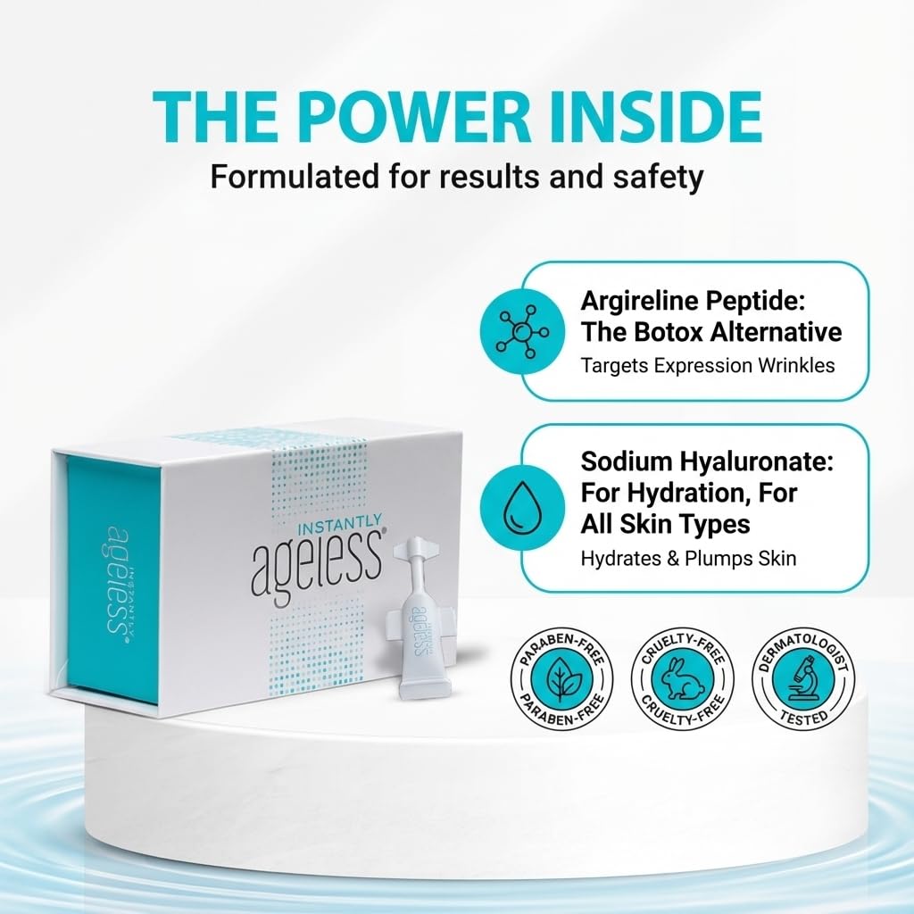 Instantly Ageless being applied under eye to reduce puffiness and smooth fine lines