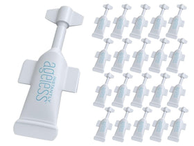 Instantly Ageless front packaging showing compact vial box and branding benefit quick use