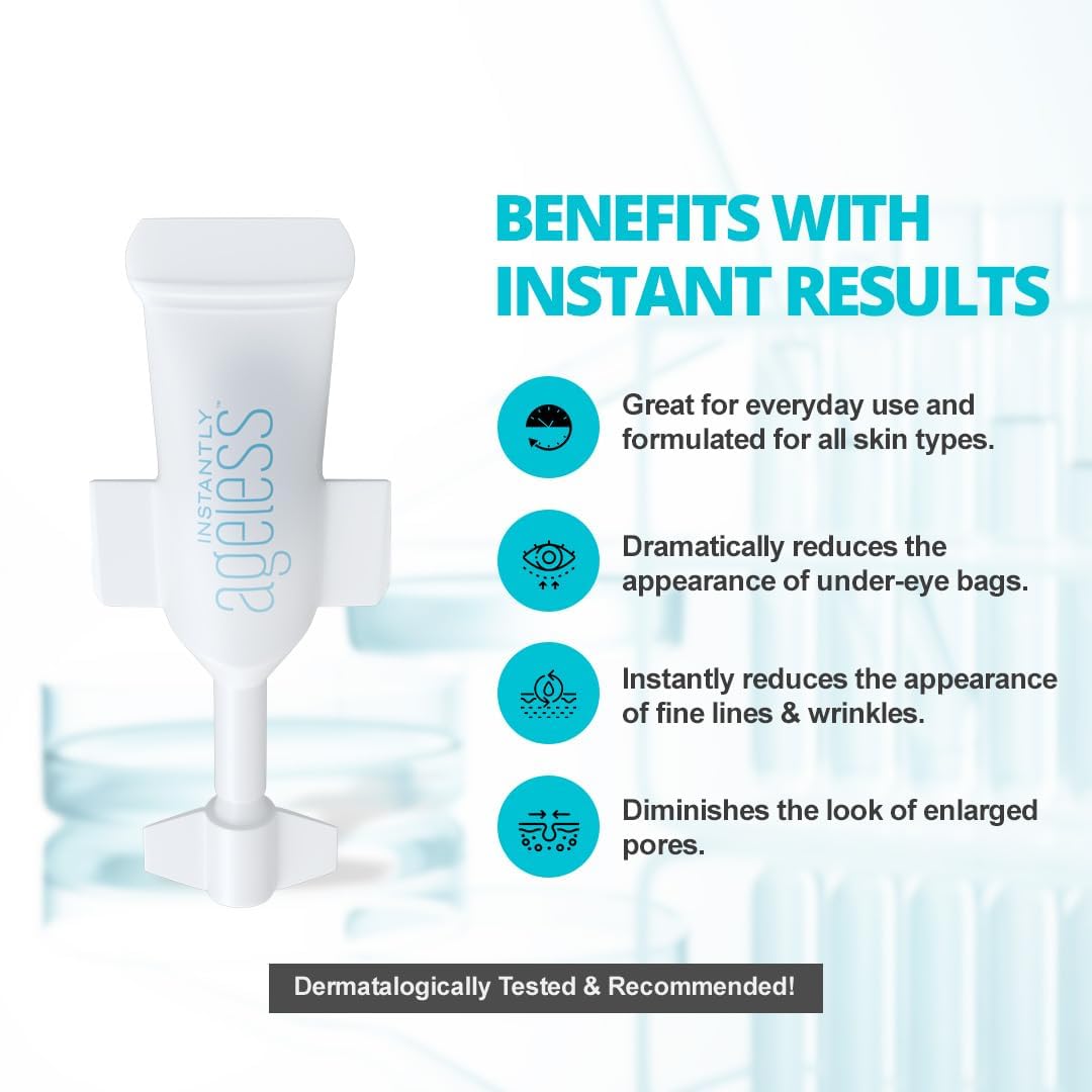 Instantly Ageless label close-up showing ingredient highlight including vitamin C clarity