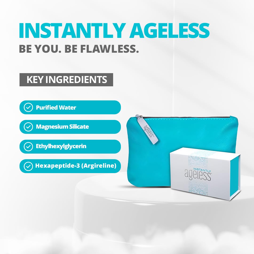 Instantly Ageless vial held in hand to show compact size and portability