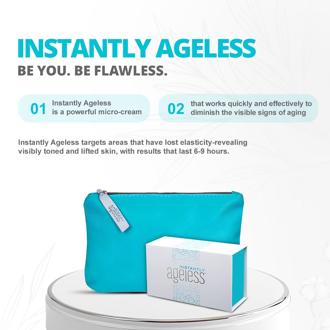 Instantly Ageless cream texture on finger showing smooth application