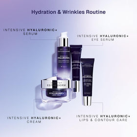 Institut Esthederm label close-up showing hyaluronic acid ingredients and formulation transparency