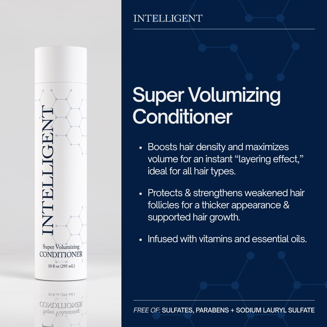 Intelligent Super Volumizing Conditioner cream texture close-up highlighting lightweight hydration