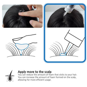 inveneed applying foam to crown area showing targeted placement benefit