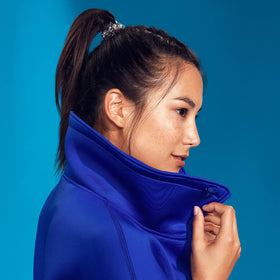 invisibobble Crystal Clear securing a long ponytail for all-day hold